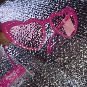 FINAL DROP🚨🏖️ NWT Pink rhinestone sunglasses RETRO VIBES Barbie Barbiecore